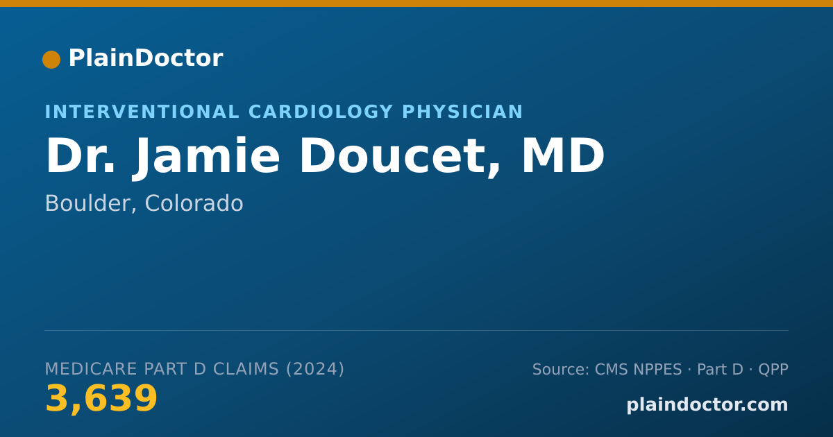 Shareable card for Jamie Doucet, MD - Cardiovascular Disease Physician, Boulder, CO