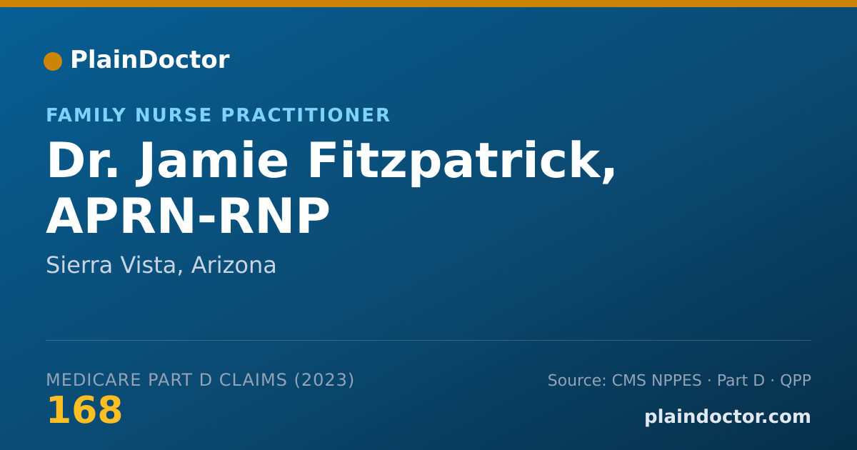 Shareable card for Jamie Fitzpatrick, APRN-RNP - Family Nurse Practitioner, Sierra Vista, AZ