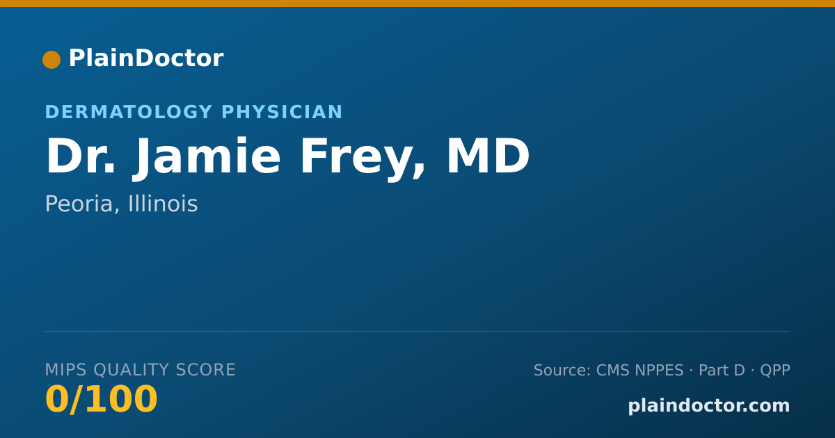 Shareable card for Jamie Frey, MD - Dermatology Physician, Peoria, IL