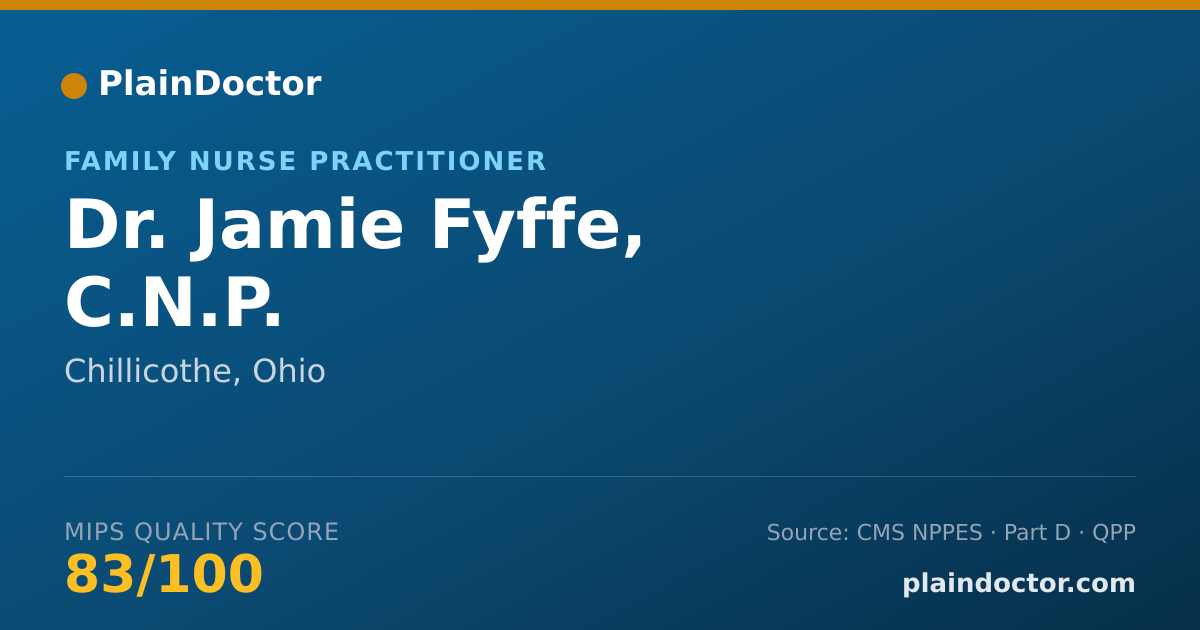 Shareable card for Jamie Fyffe, C.N.P. - Family Nurse Practitioner, Chillicothe, OH