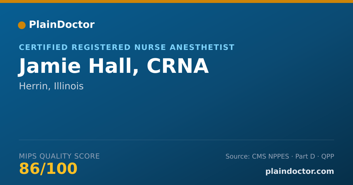 Shareable card for Jamie Hall, CRNA - Registered Nurse, Herrin, IL