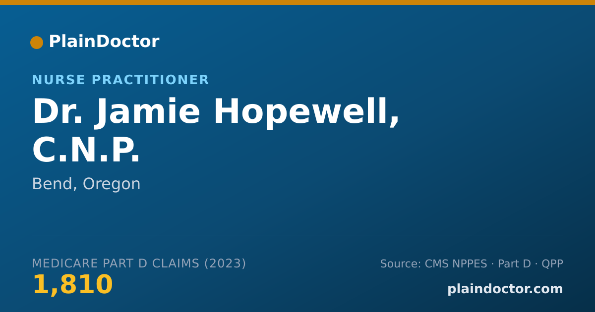 Shareable card for Jamie Hopewell, C.N.P. - Nurse Practitioner, Bend, OR