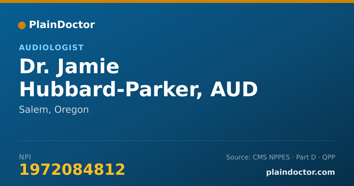Shareable card for Jamie Hubbard-Parker, AUD - Audiologist, Salem, OR