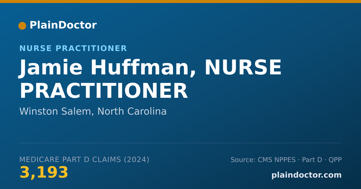 Shareable card for Jamie Huffman, NURSE PRACTITIONER - Nurse Practitioner, Winston Salem, NC