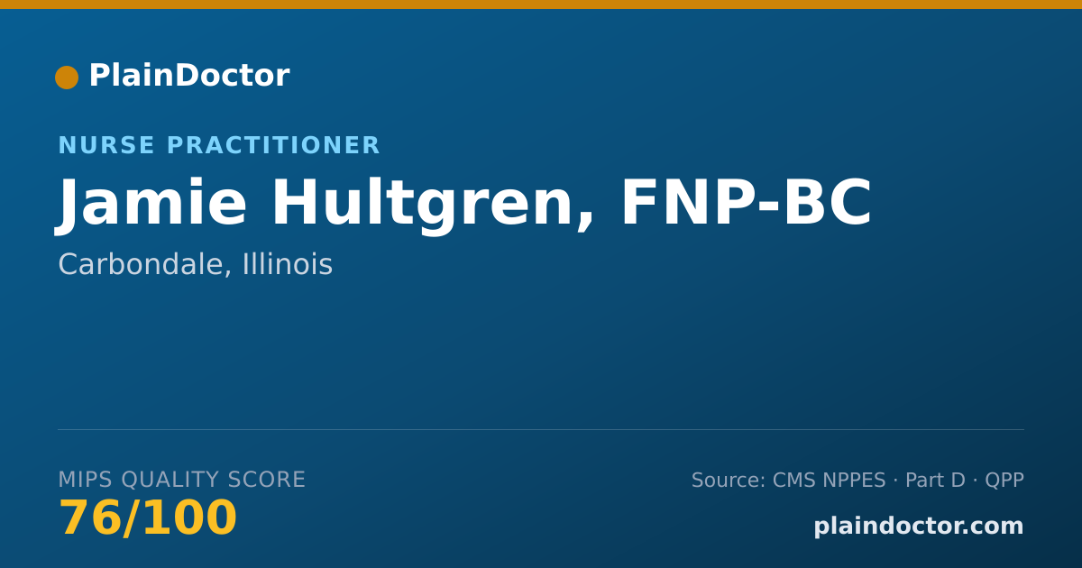 Shareable card for Jamie Hultgren, FNP-BC - Registered Nurse, Carbondale, IL