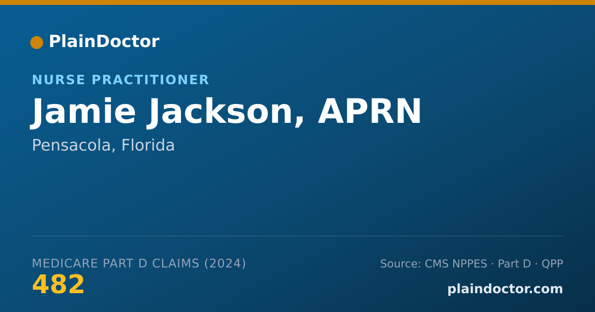Shareable card for Jamie Jackson, APRN - Nurse Practitioner, Pensacola, FL