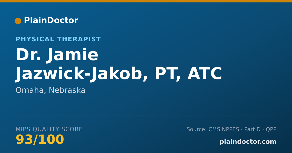 Shareable card for Jamie Jazwick-Jakob, PT, ATC - Physical Therapist, Omaha, NE