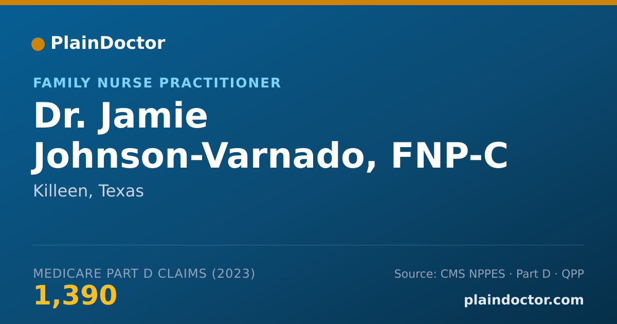 Shareable card for Jamie Johnson-Varnado, FNP-C - Family Nurse Practitioner, Killeen, TX