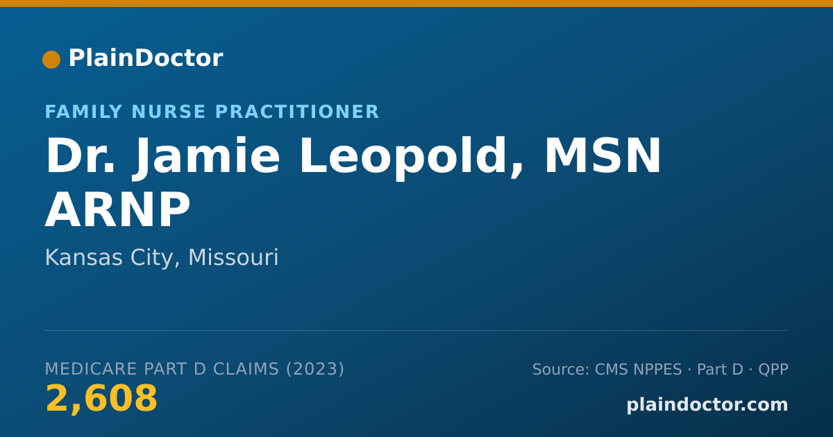 Shareable card for Jamie Leopold, MSN ARNP - Family Nurse Practitioner, Kansas City, MO