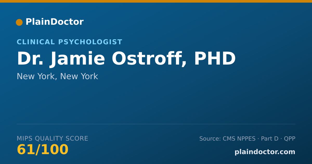 Shareable card for Jamie Ostroff, PHD - Clinical Psychologist, New York, NY