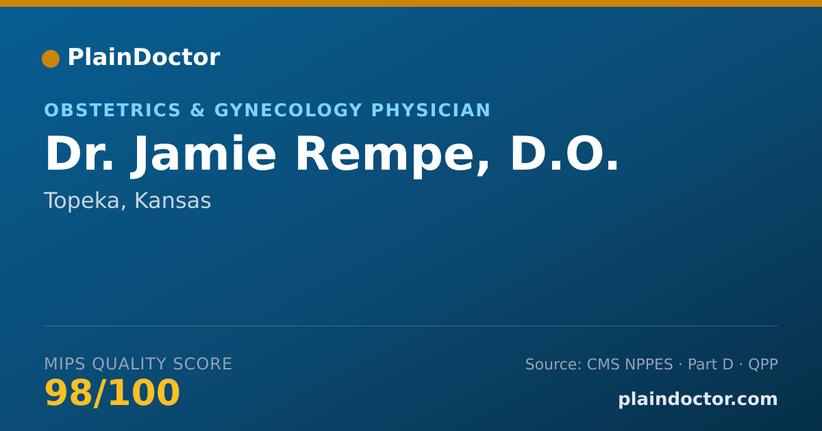 Shareable card for Jamie Rempe, D.O. - Obstetrics & Gynecology Physician, Topeka, KS