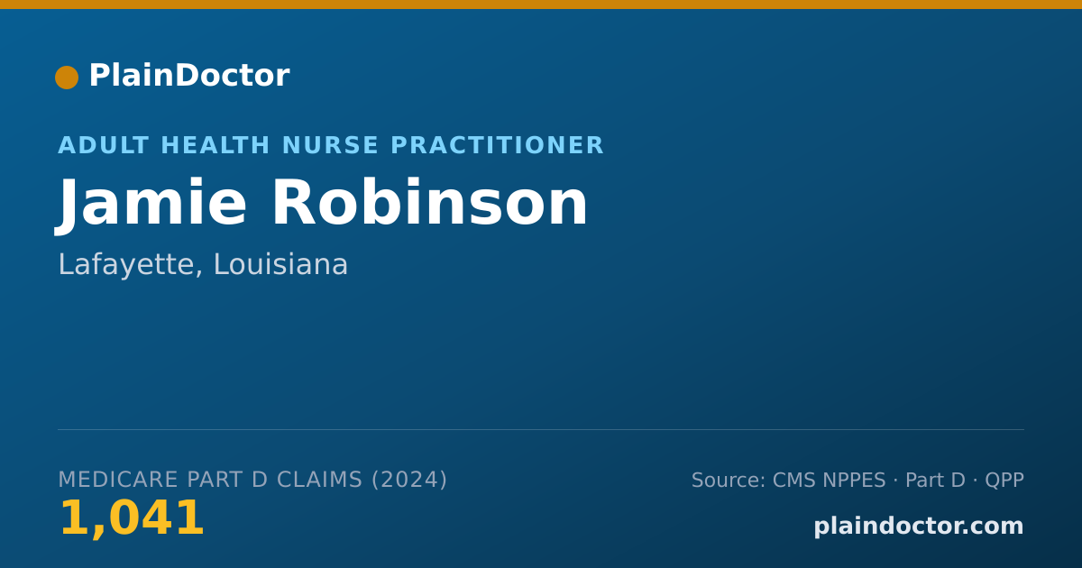 Shareable card for Jamie Robinson - Adult Health Nurse Practitioner, Lafayette, LA