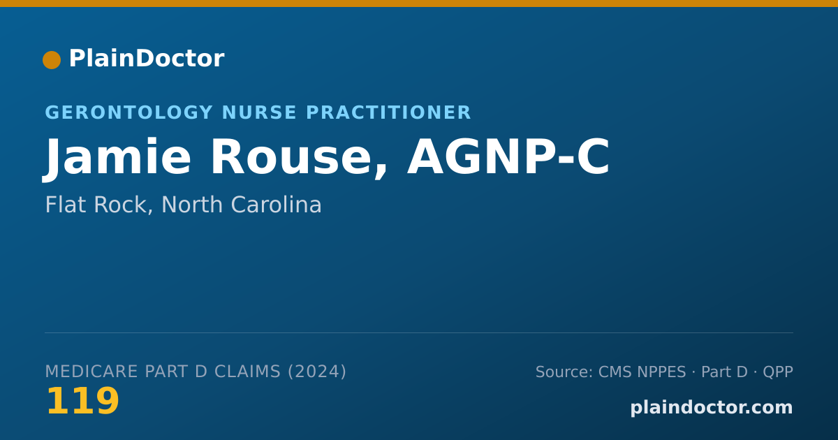 Shareable card for Jamie Rouse, AGNP-C - Nurse Practitioner, Flat Rock, NC
