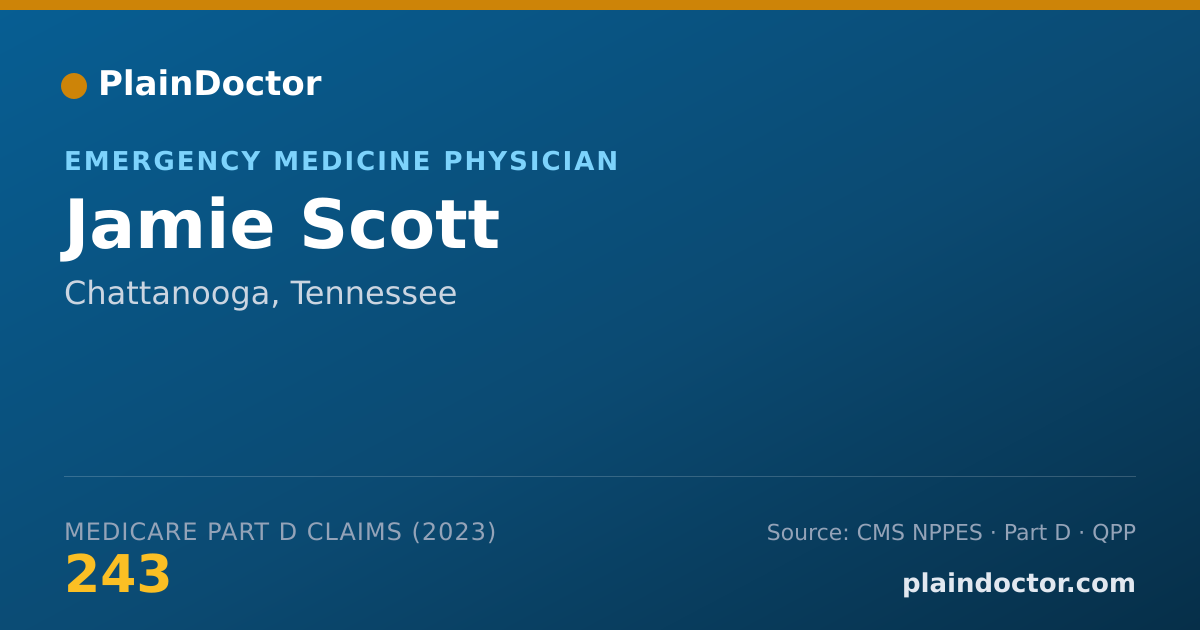 Shareable card for Jamie Scott - Emergency Medicine Physician, Chattanooga, TN