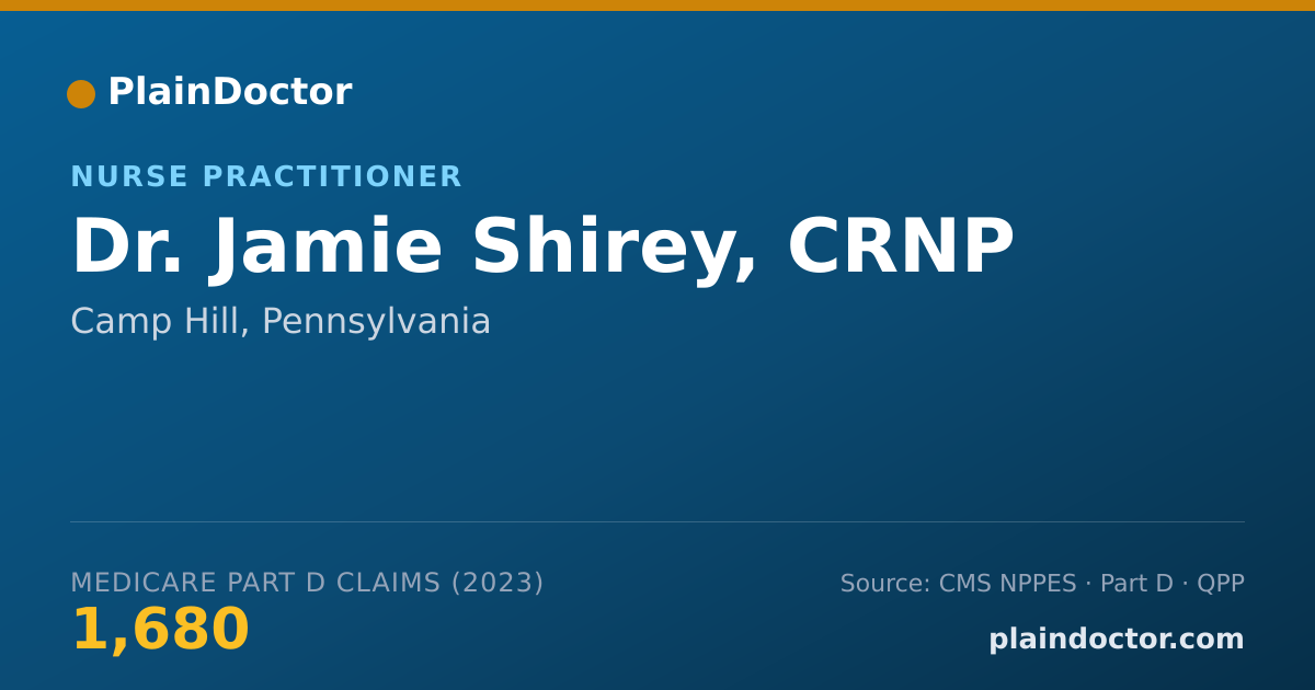 Shareable card for Jamie Shirey, CRNP - Nurse Practitioner, Camp Hill, PA
