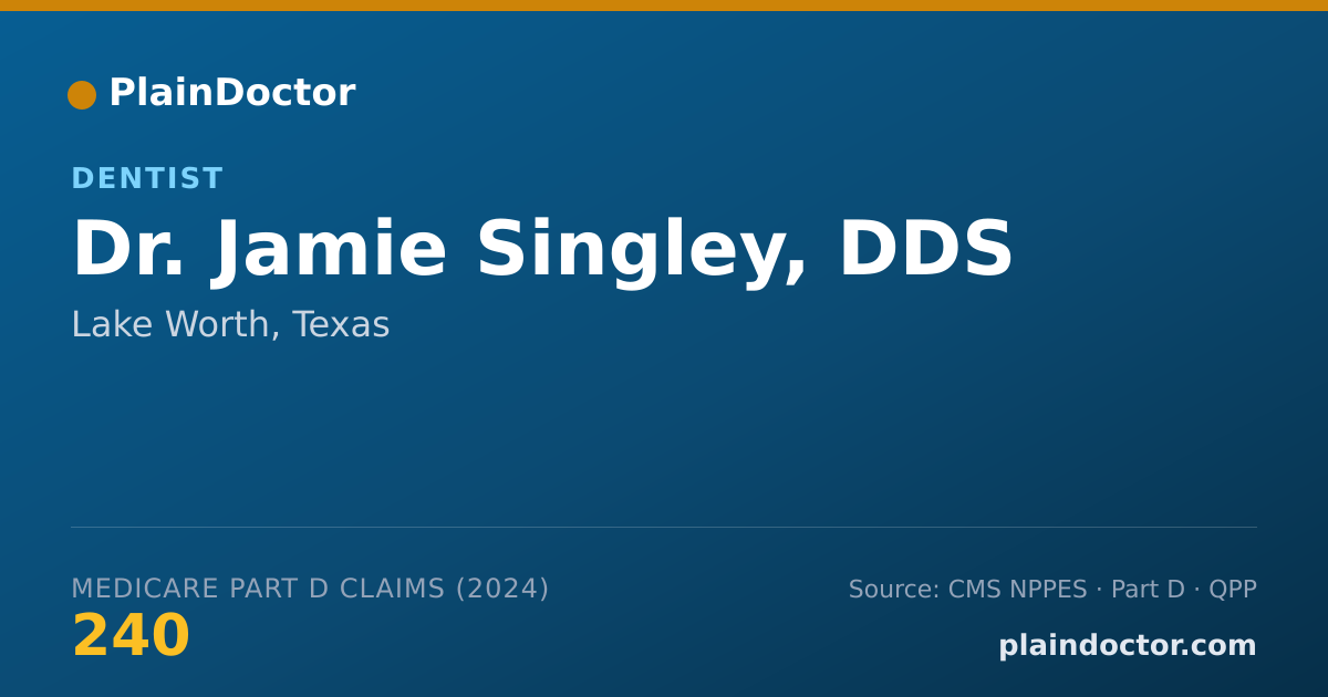 Shareable card for Jamie Singley, DDS - Dentist, Lake Worth, TX