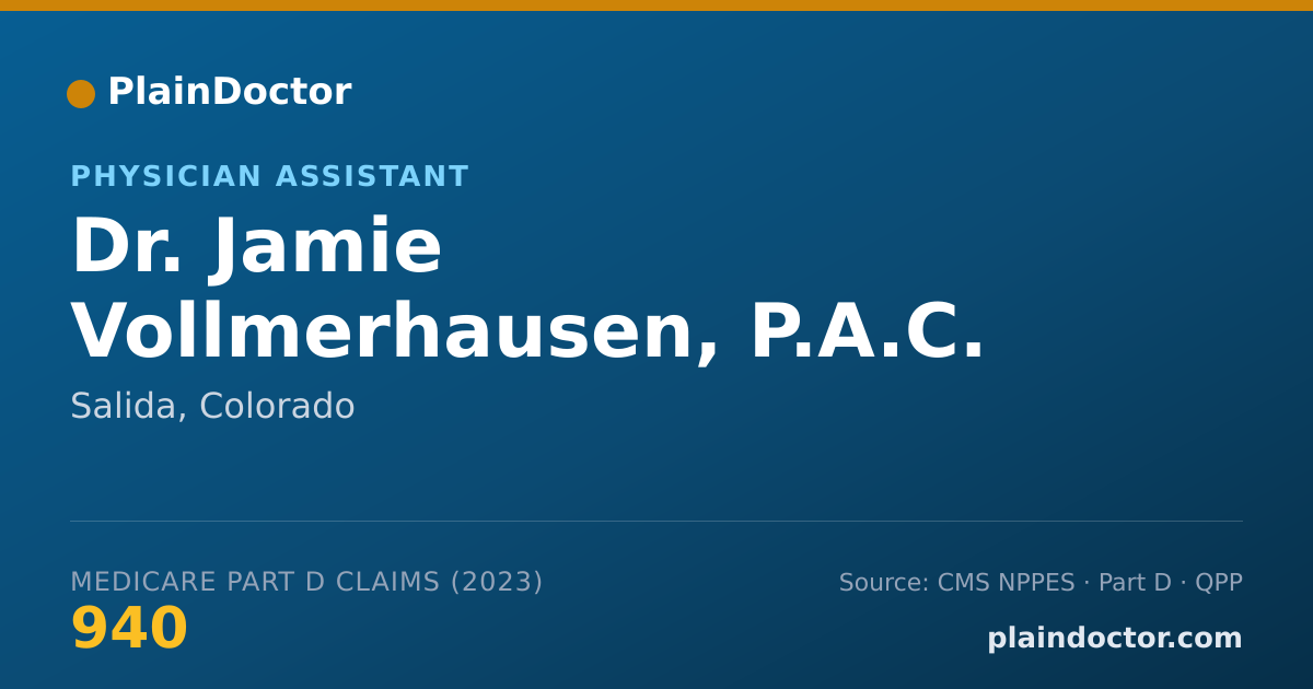 Shareable card for Jamie Vollmerhausen, P.A.C. - Physician Assistant, Salida, CO