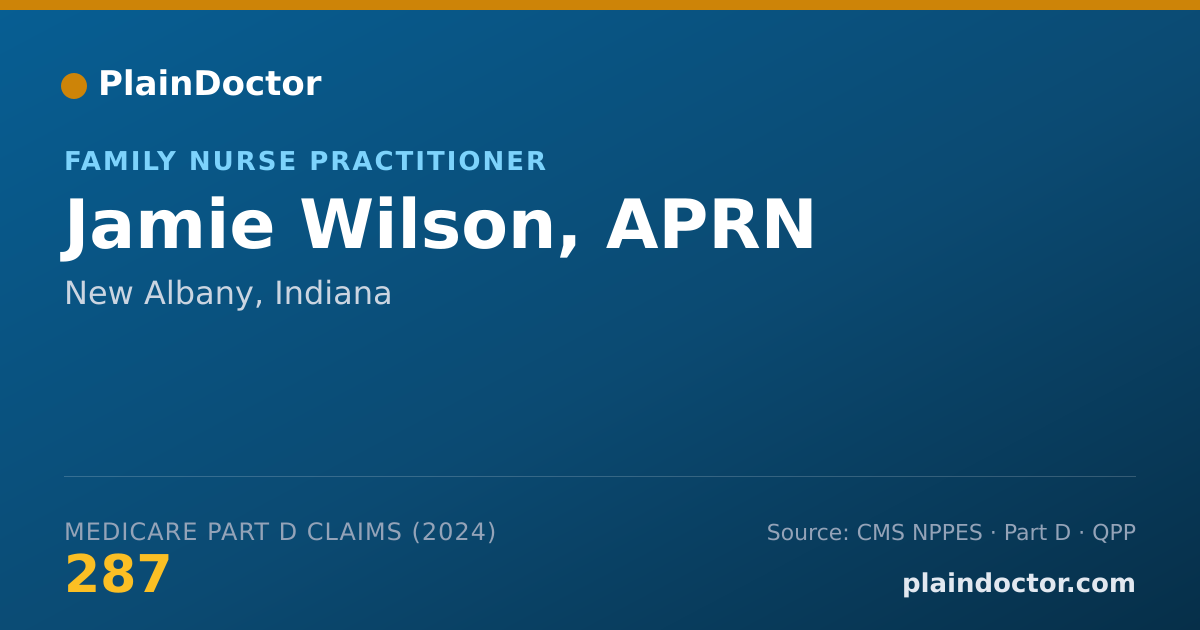 Shareable card for Jamie Wilson, APRN - Family Nurse Practitioner, New Albany, IN