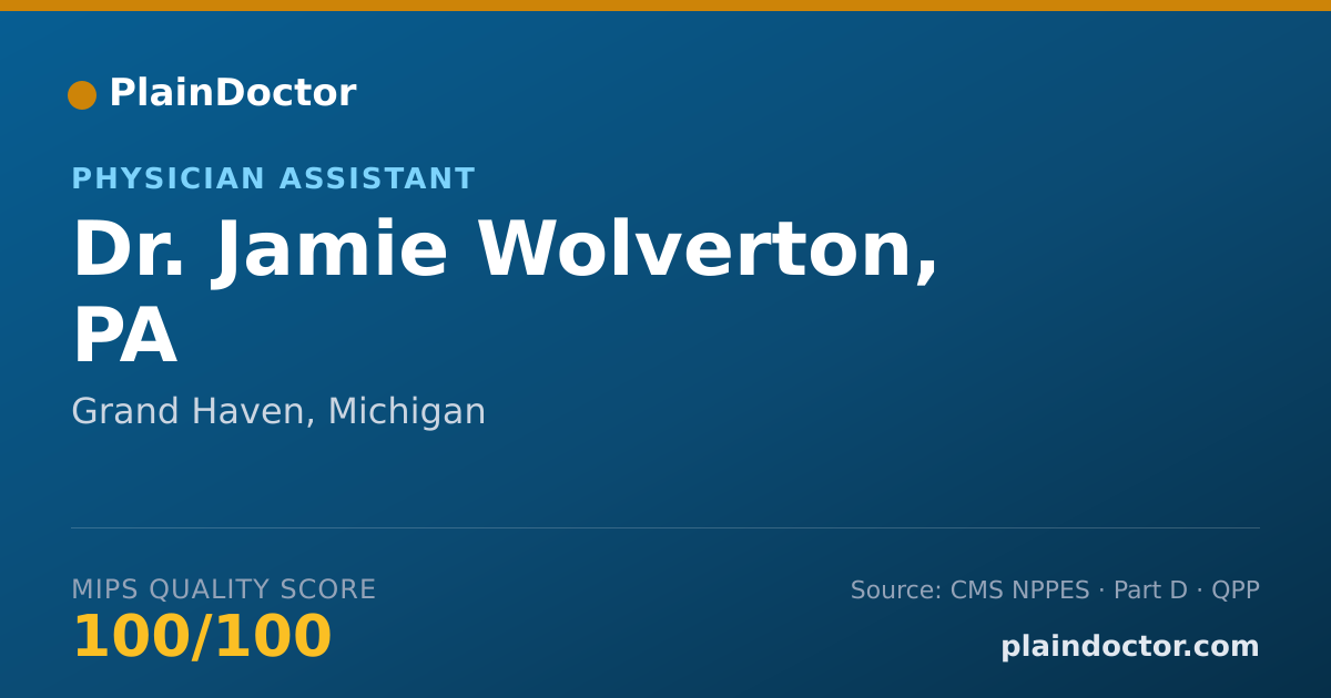 Shareable card for Jamie Wolverton, PA - Physician Assistant, Grand Haven, MI