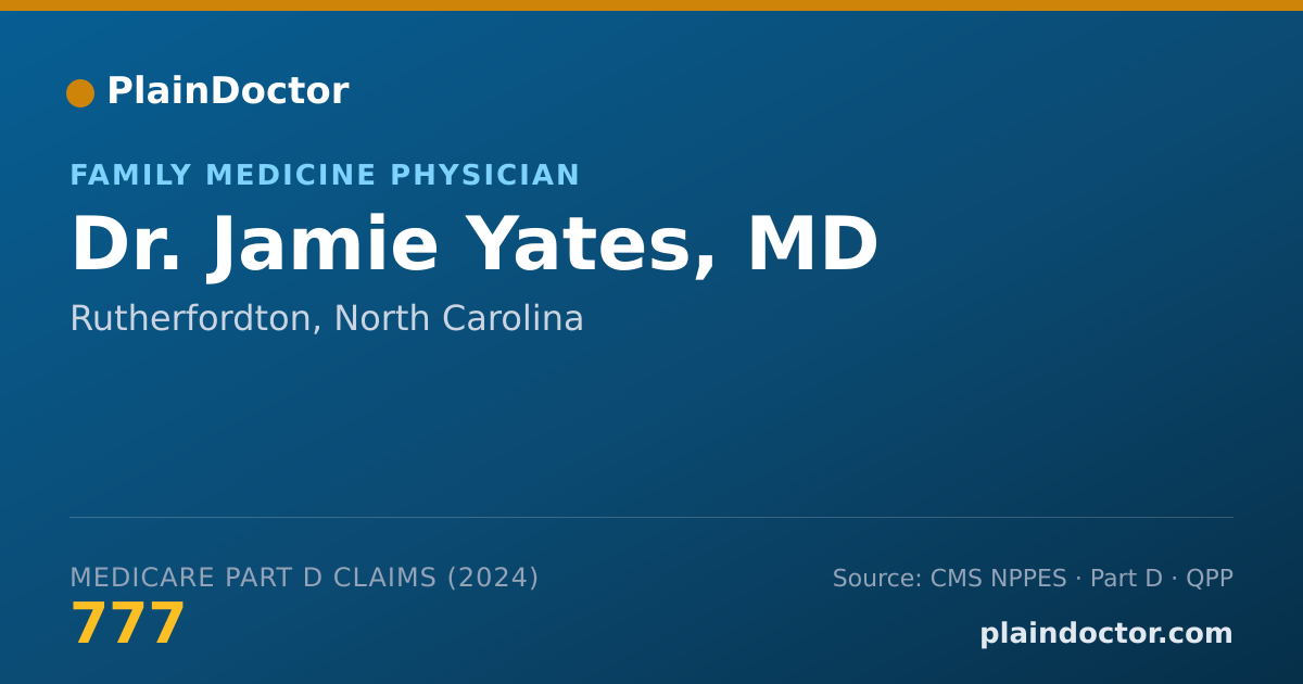 Shareable card for Jamie Yates, MD - Family Medicine Physician, Rutherfordton, NC