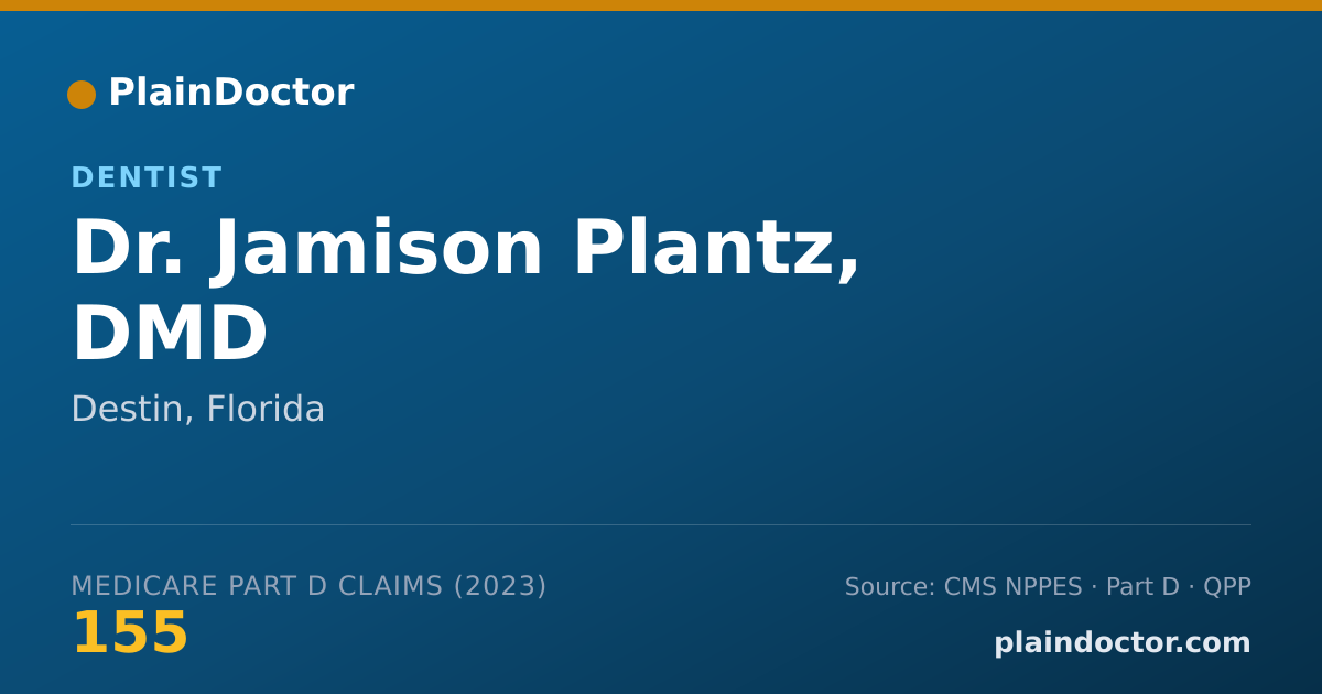 Shareable card for Jamison Plantz, DMD - Dentist, Destin, FL