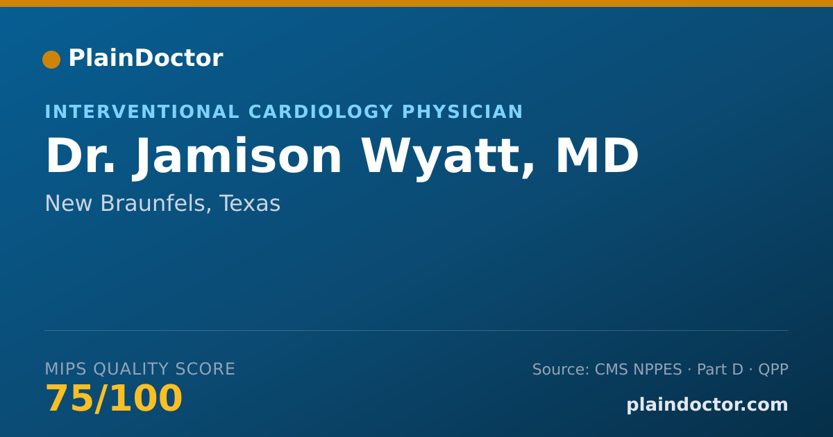 Shareable card for Jamison Wyatt, MD - Internal Medicine Physician, New Braunfels, TX