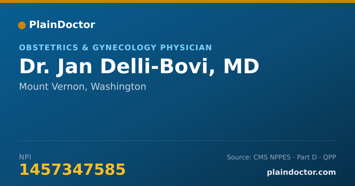 Shareable card for Jan Delli-Bovi, MD - Obstetrics & Gynecology Physician, Mount Vernon, WA