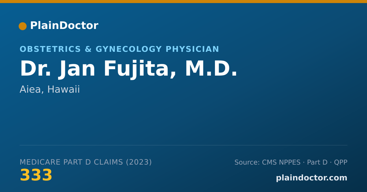 Shareable card for Jan Fujita, M.D. - Obstetrics & Gynecology Physician, Aiea, HI