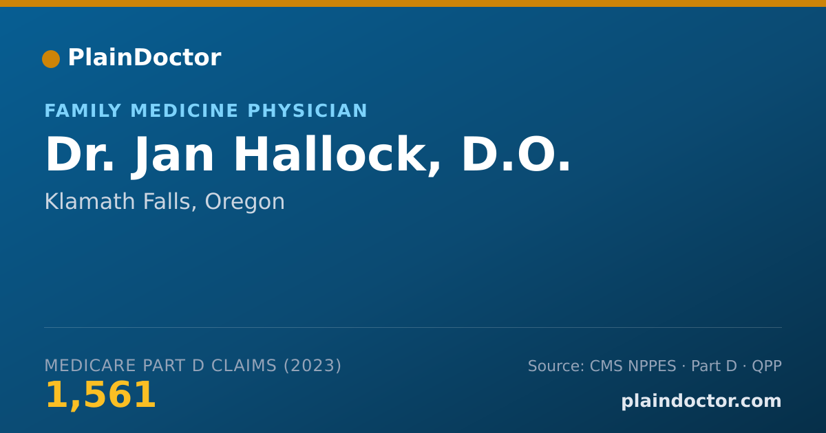 Shareable card for Jan Hallock, D.O. - Family Medicine Physician, Klamath Falls, OR