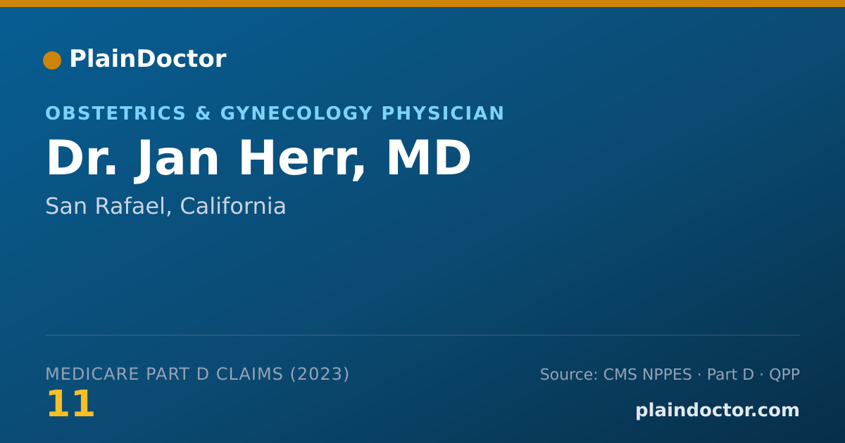 Shareable card for Jan Herr, MD - Obstetrics & Gynecology Physician, San Rafael, CA