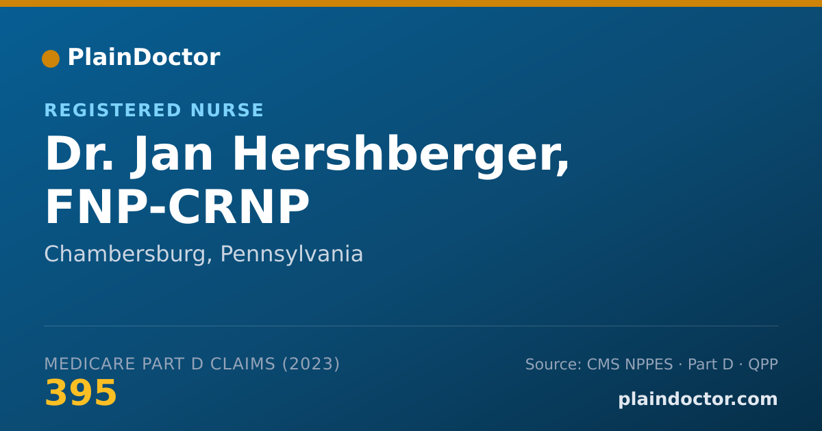 Shareable card for Jan Hershberger, FNP-CRNP - Registered Nurse, Chambersburg, PA