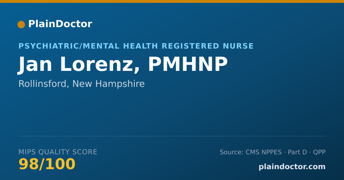 Shareable card for Jan Lorenz, PMHNP - Psychiatric/Mental Health Registered Nurse, Rollinsford, NH