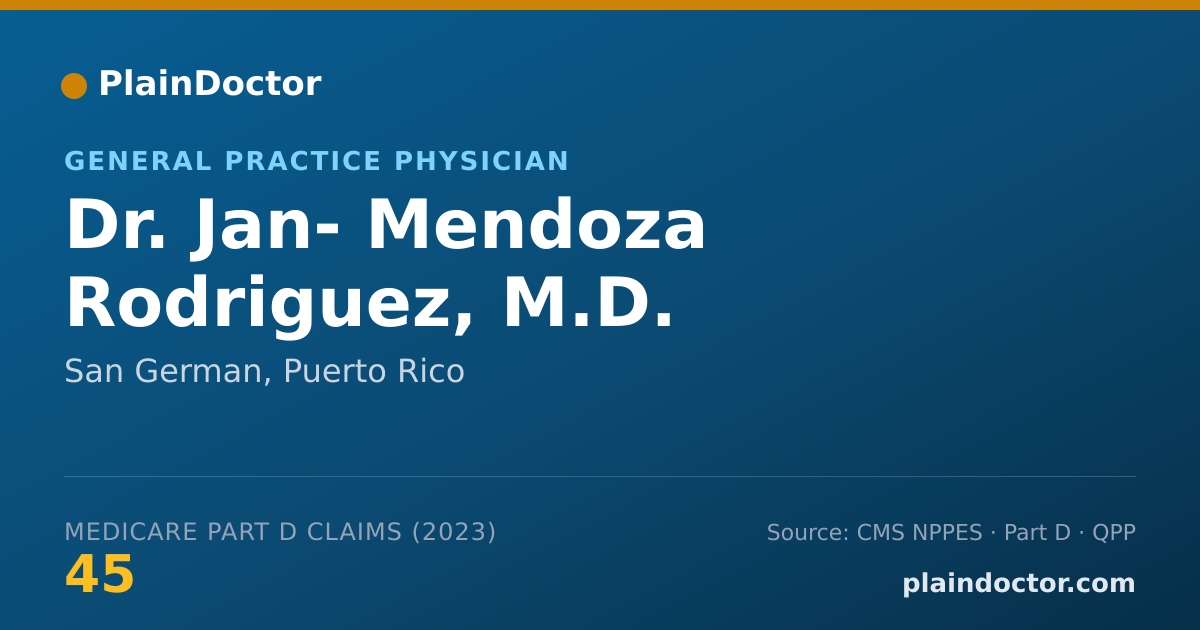 Shareable card for Jan- Mendoza Rodriguez, M.D. - General Practice Physician, San German, PR