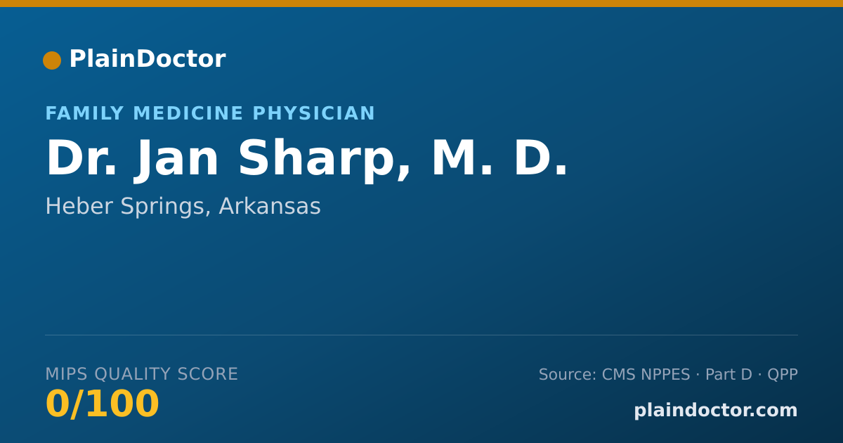Shareable card for Jan Sharp, M. D. - Family Medicine Physician, Heber Springs, AR