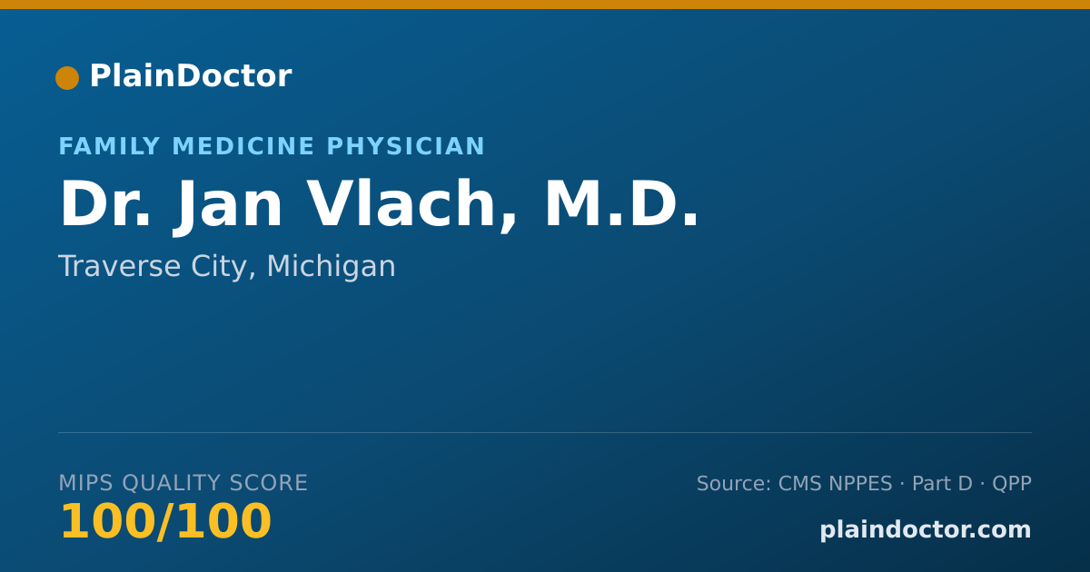 Shareable card for Jan Vlach, M.D. - Family Medicine Physician, Traverse City, MI