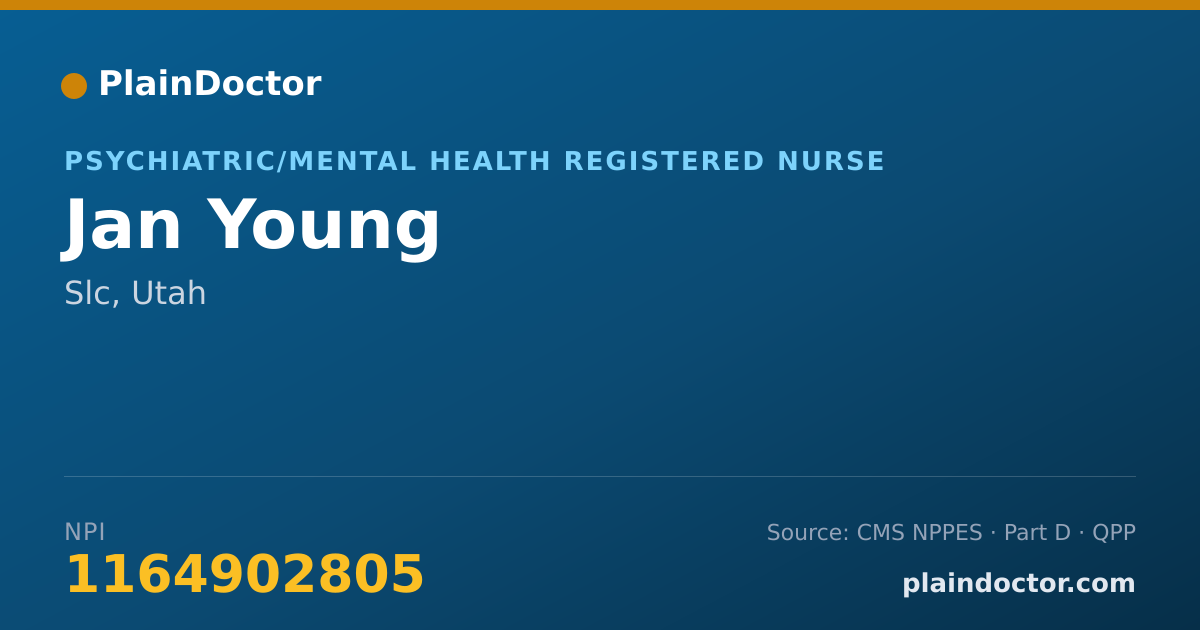 Shareable card for Jan Young - Psychiatric/Mental Health Registered Nurse, Slc, UT