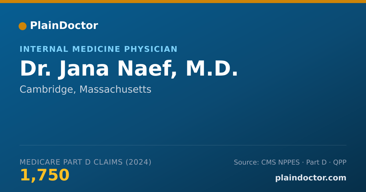 Shareable card for Jana Naef, M.D. - Internal Medicine Physician, Cambridge, MA