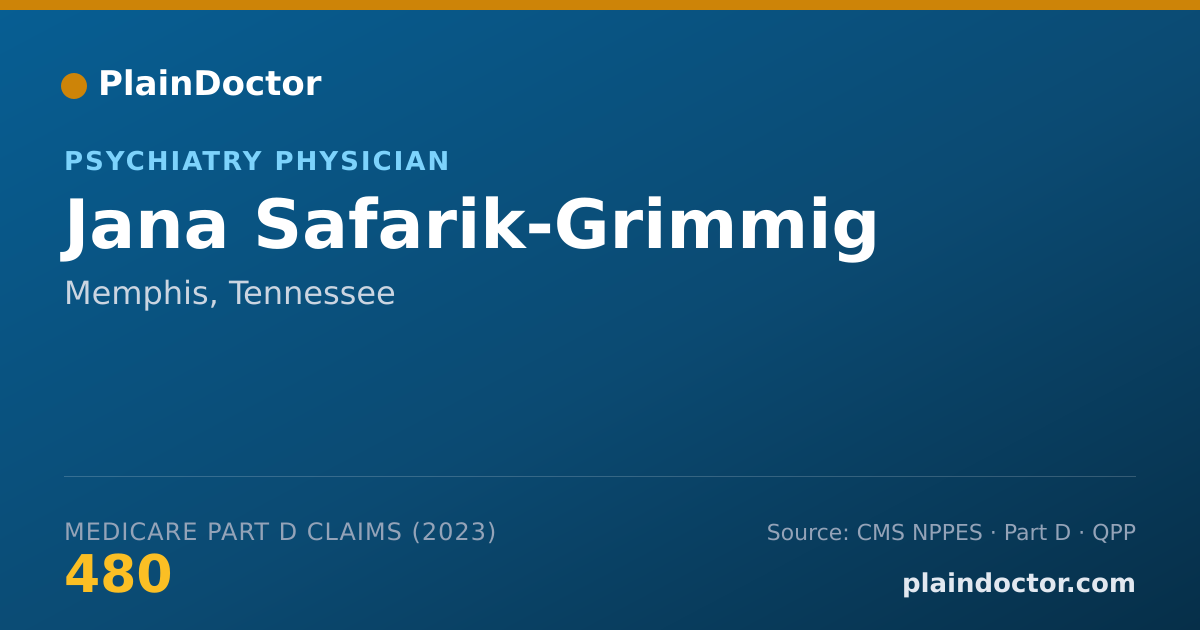 Shareable card for Jana Safarik-Grimmig - Psychiatry Physician, Memphis, TN