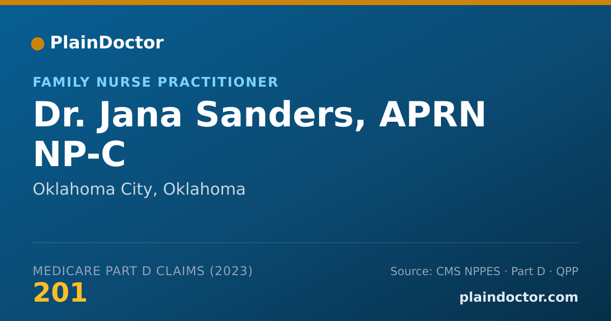 Shareable card for Jana Sanders, APRN NP-C - Family Nurse Practitioner, Oklahoma City, OK