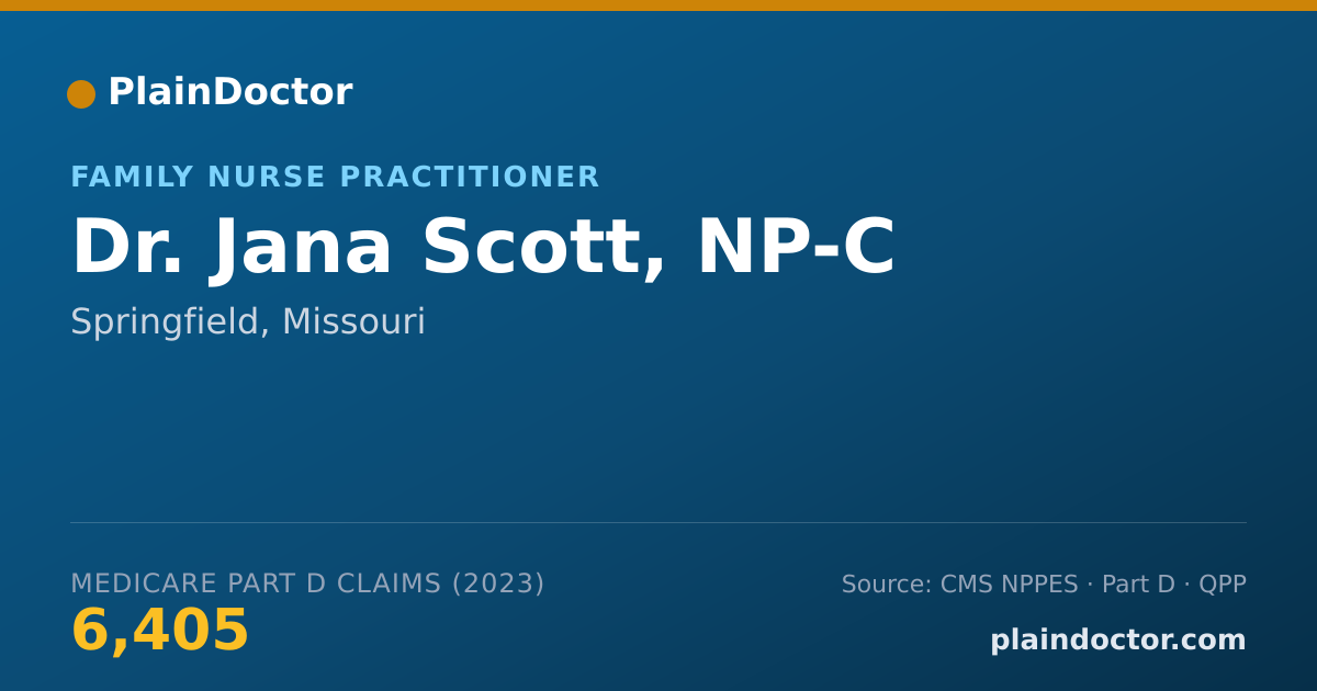 Shareable card for Jana Scott, NP-C - Family Nurse Practitioner, Springfield, MO