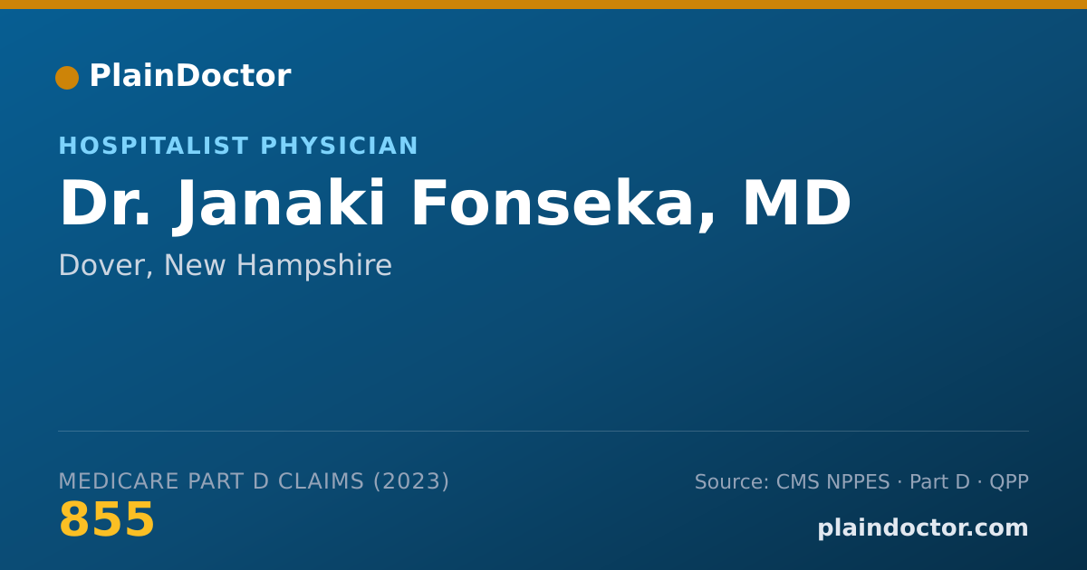 Shareable card for Janaki Fonseka, MD - Hospitalist Physician, Dover, NH