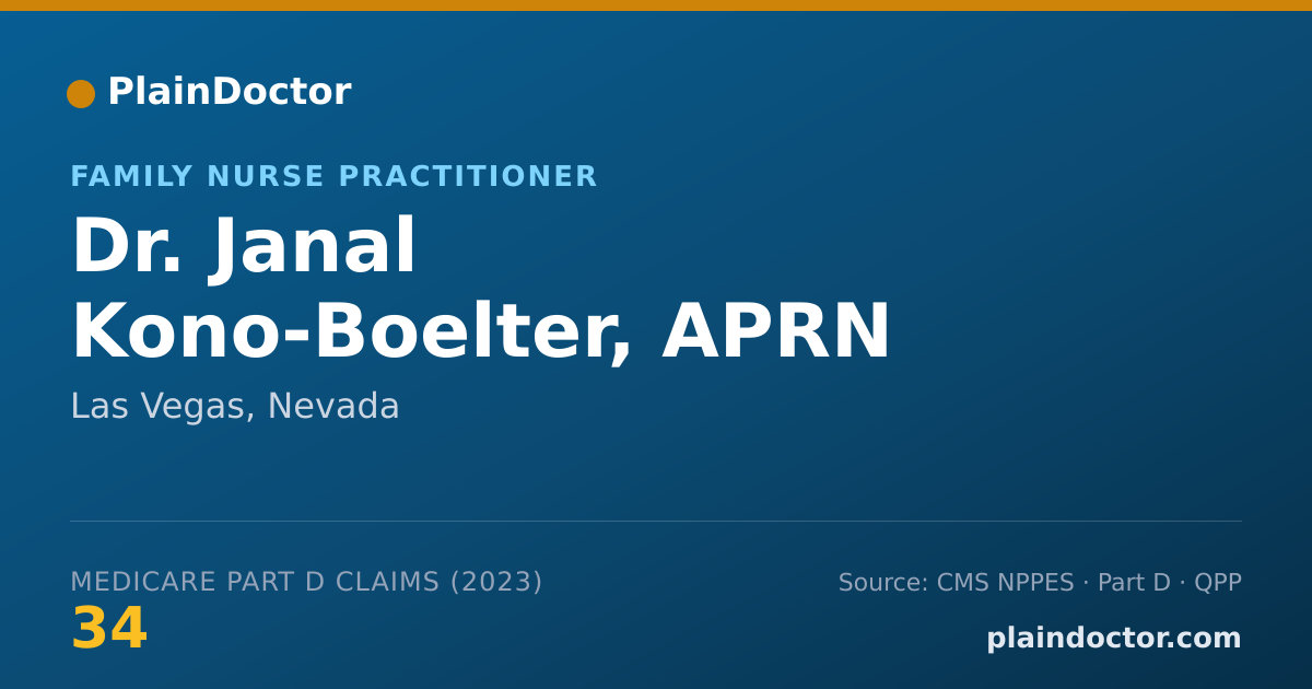 Shareable card for Janal Kono-Boelter, APRN - Family Nurse Practitioner, Las Vegas, NV