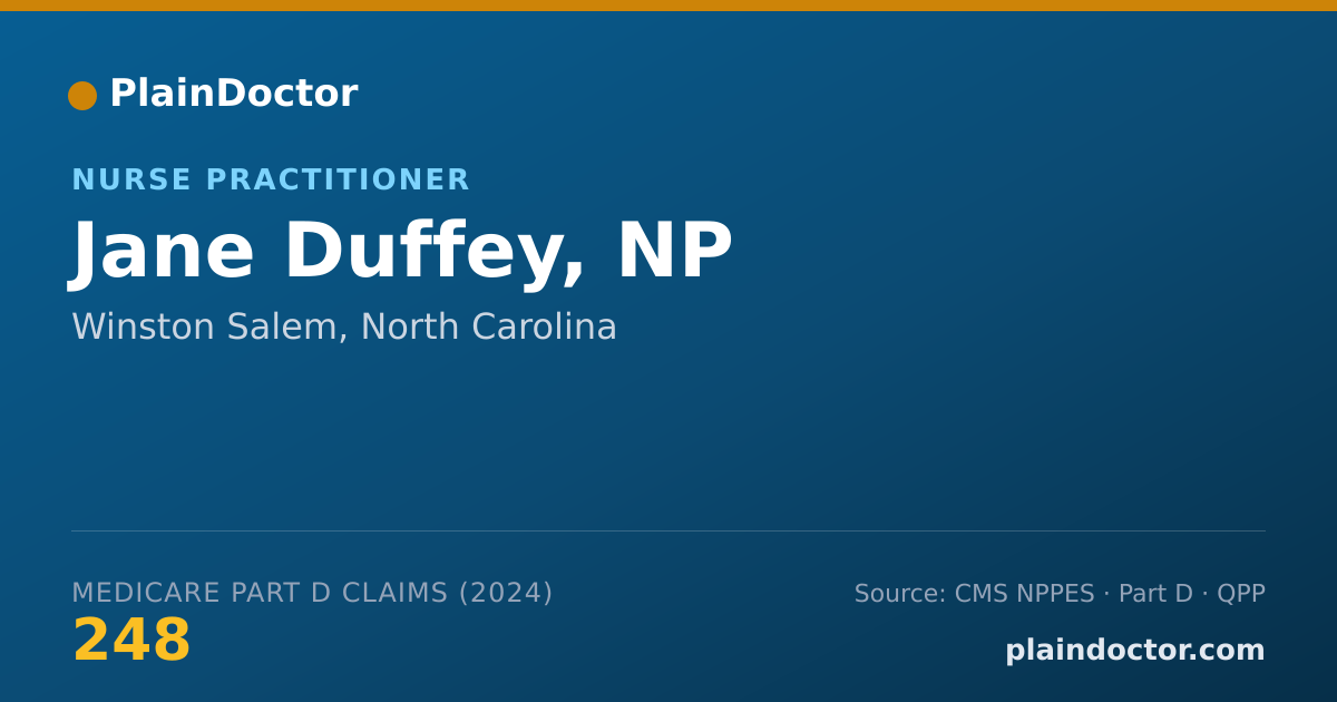 Shareable card for Jane Duffey, NP - Nurse Practitioner, Winston Salem, NC