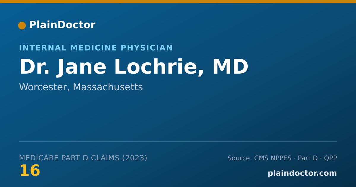 Shareable card for Jane Lochrie, MD - Internal Medicine Physician, Worcester, MA