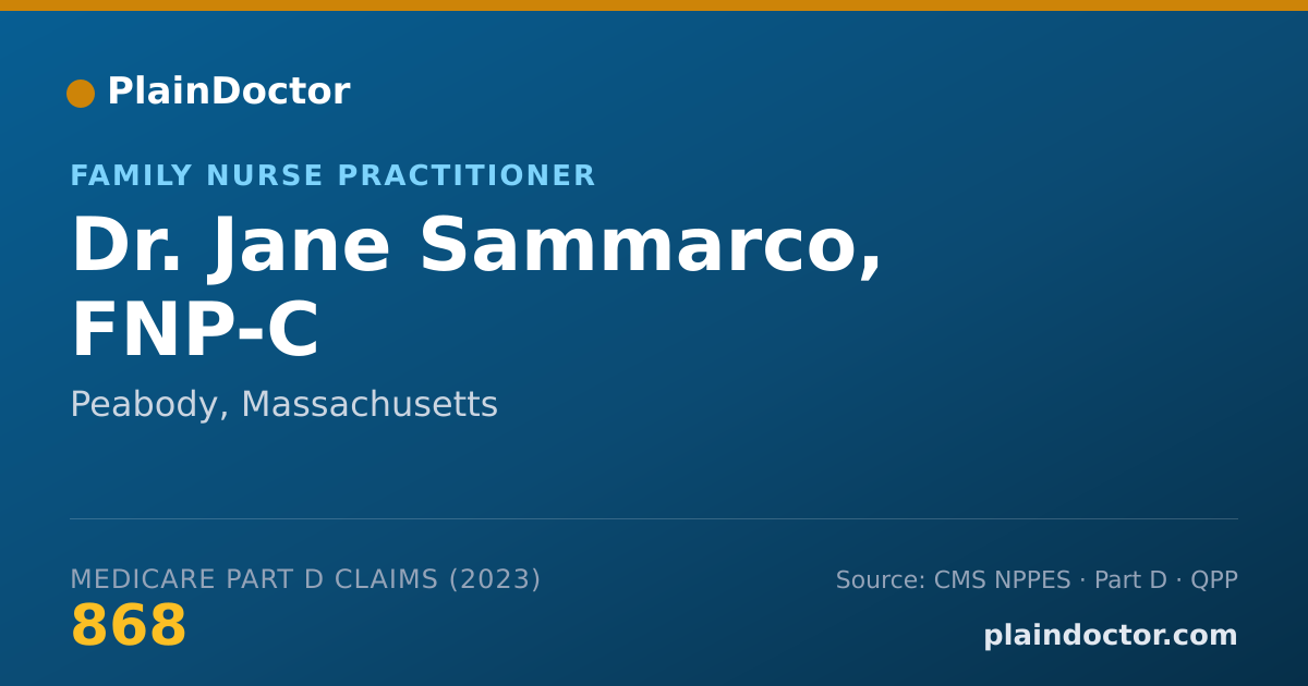 Shareable card for Jane Sammarco, FNP-C - Family Nurse Practitioner, Peabody, MA