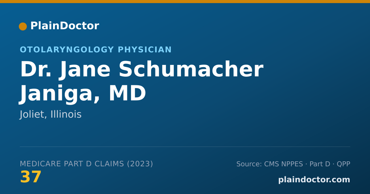 Shareable card for Jane Schumacher Janiga, MD - Otolaryngology Physician, Joliet, IL
