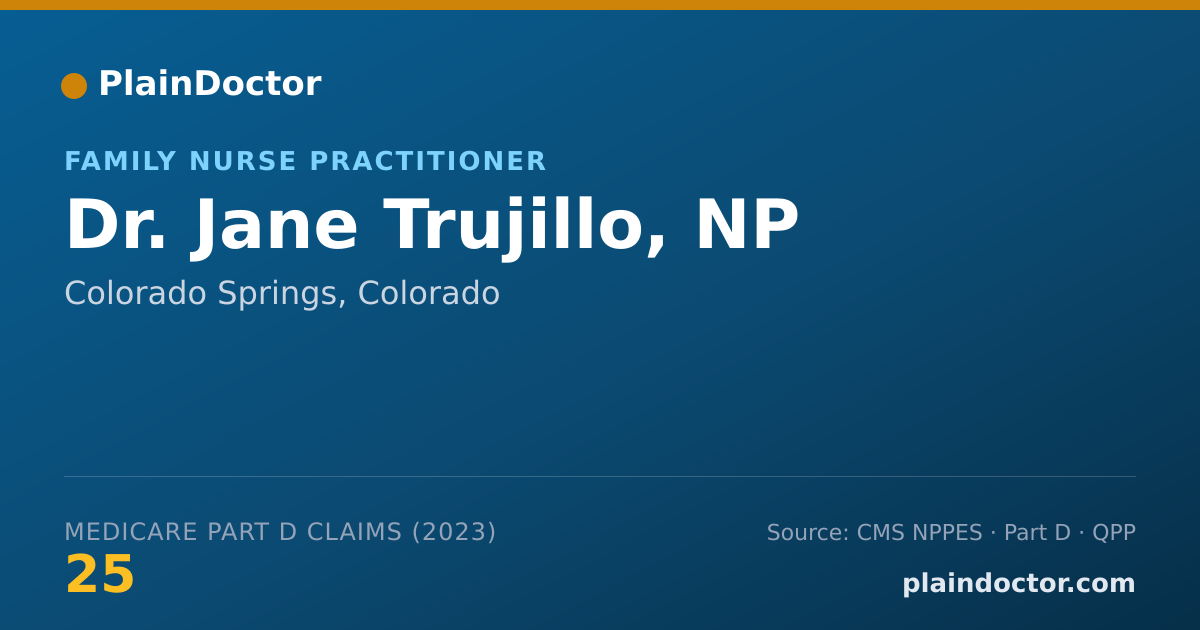 Shareable card for Jane Trujillo, NP - Family Nurse Practitioner, Colorado Springs, CO