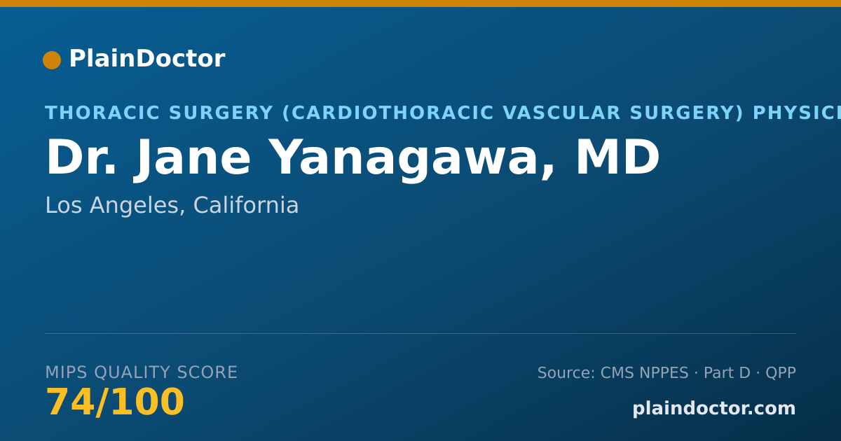 Shareable card for Jane Yanagawa, MD - Surgery Physician, Los Angeles, CA