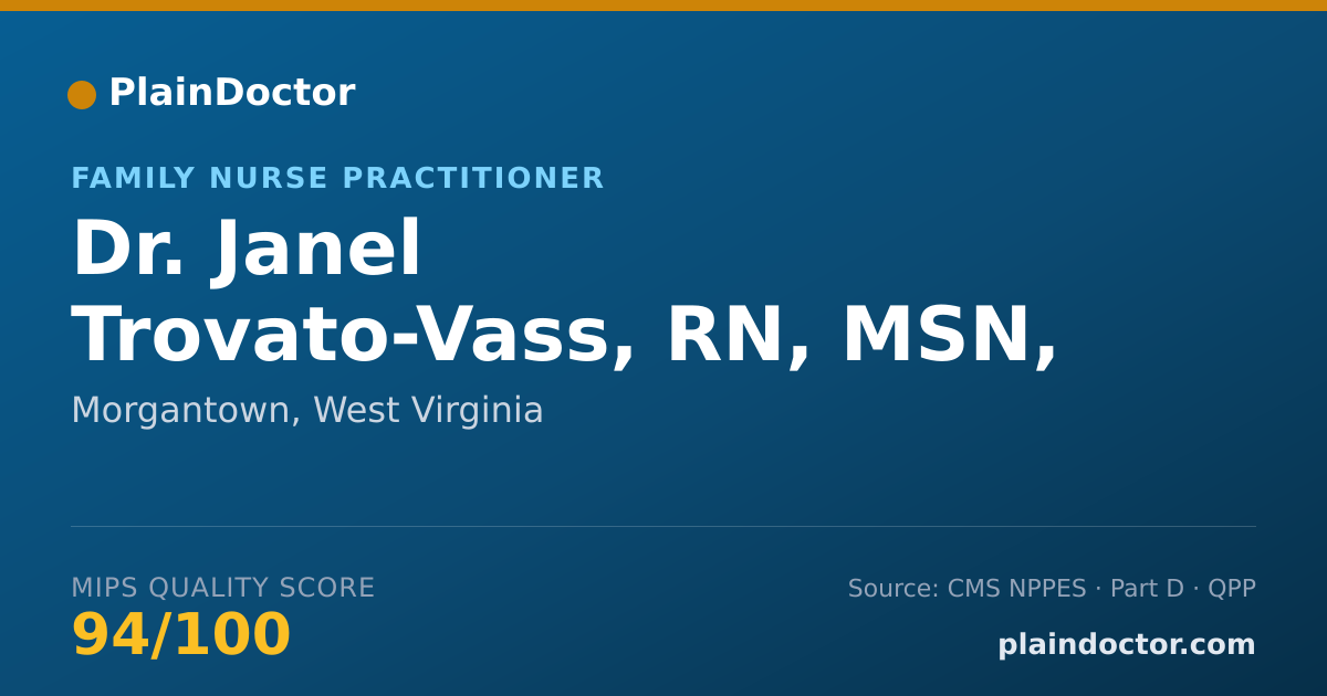 Shareable card for Janel Trovato-Vass, RN, MSN, FNPC - Family Nurse Practitioner, Morgantown, WV