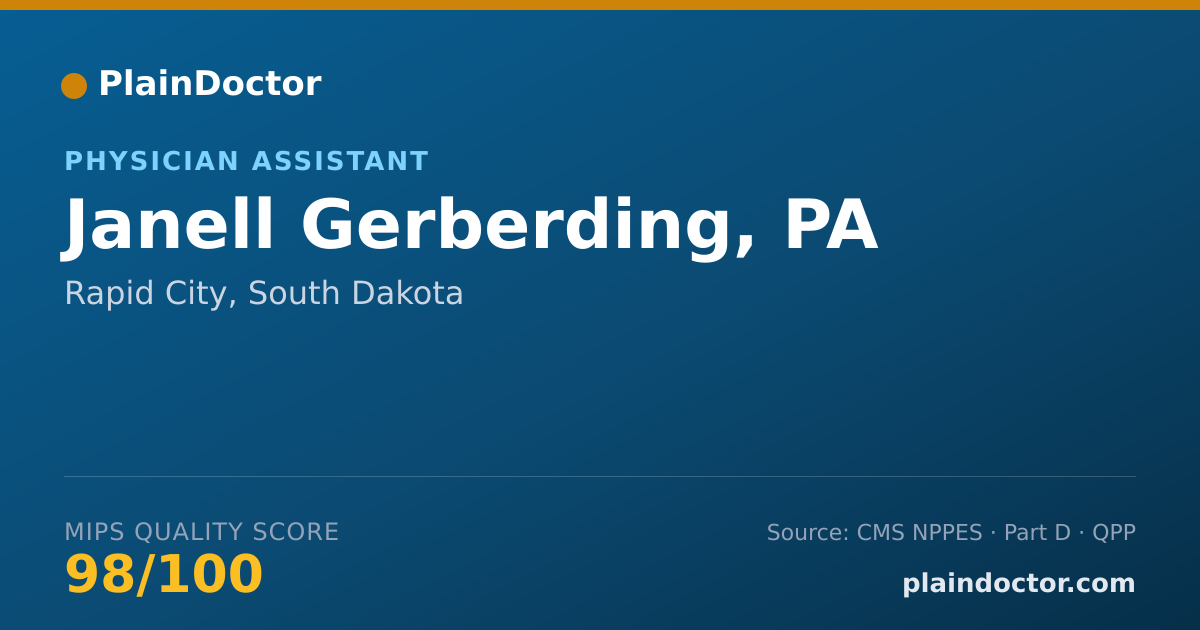 Shareable card for Janell Gerberding, PA - Physician Assistant, Rapid City, SD